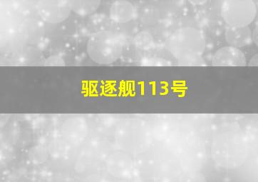 驱逐舰113号