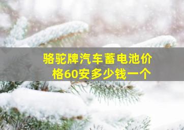 骆驼牌汽车蓄电池价格60安多少钱一个