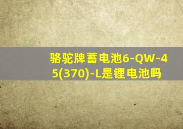 骆驼牌蓄电池6-QW-45(370)-L是锂电池吗