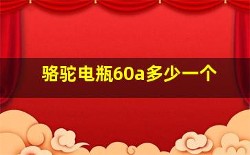 骆驼电瓶60a多少一个