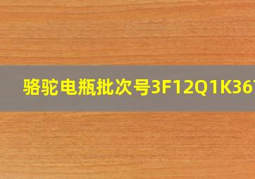 骆驼电瓶批次号3F12Q1K3672A