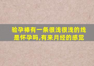 验孕棒有一条很浅很浅的线是怀孕吗,有来月经的感觉