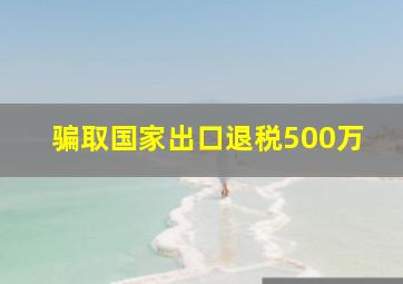 骗取国家出口退税500万