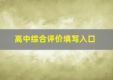 高中综合评价填写入口