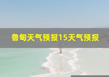 鲁甸天气预报15天气预报