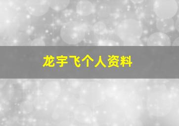 龙宇飞个人资料