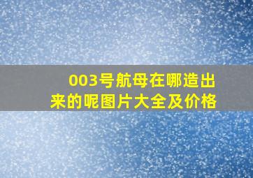 003号航母在哪造出来的呢图片大全及价格