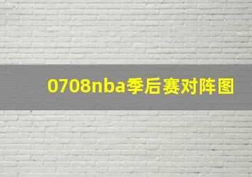 0708nba季后赛对阵图