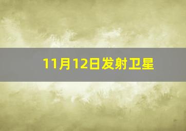 11月12日发射卫星