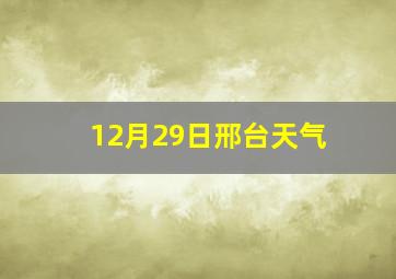 12月29日邢台天气