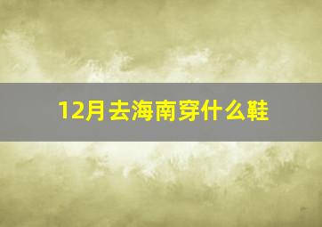 12月去海南穿什么鞋