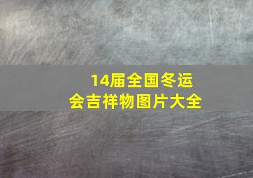 14届全国冬运会吉祥物图片大全