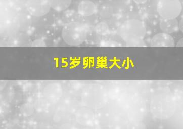 15岁卵巢大小