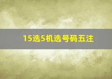 15选5机选号码五注