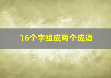 16个字组成两个成语