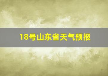 18号山东省天气预报