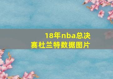 18年nba总决赛杜兰特数据图片