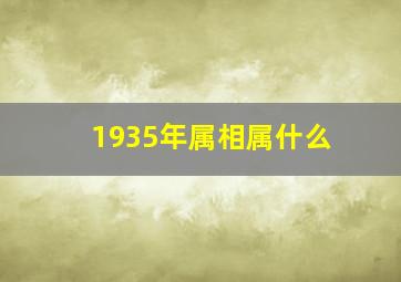 1935年属相属什么