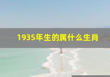 1935年生的属什么生肖