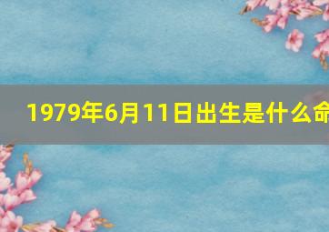 1979年6月11日出生是什么命