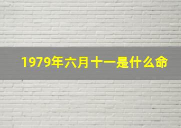 1979年六月十一是什么命