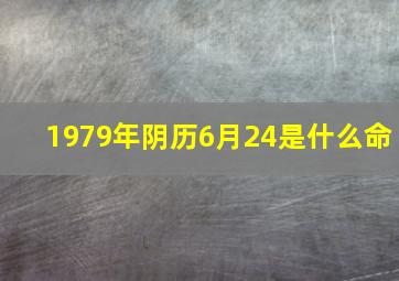 1979年阴历6月24是什么命