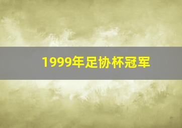 1999年足协杯冠军