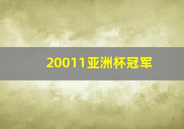 20011亚洲杯冠军