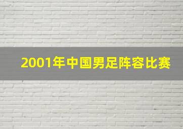 2001年中国男足阵容比赛