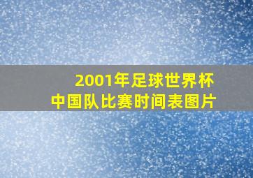 2001年足球世界杯中国队比赛时间表图片