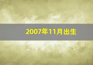 2007年11月出生