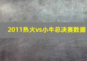 2011热火vs小牛总决赛数据