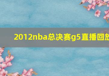 2012nba总决赛g5直播回放