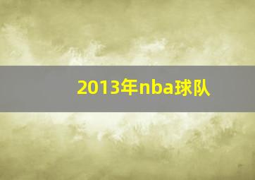 2013年nba球队