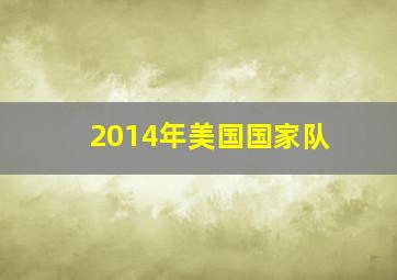 2014年美国国家队