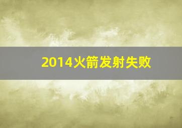 2014火箭发射失败