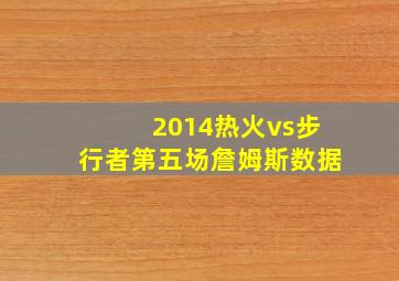 2014热火vs步行者第五场詹姆斯数据