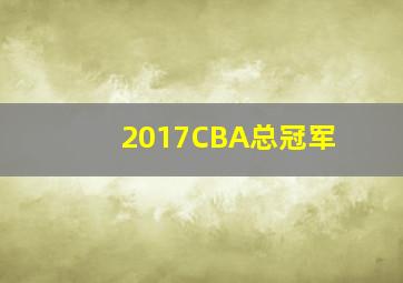 2017CBA总冠军