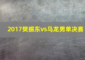 2017樊振东vs马龙男单决赛