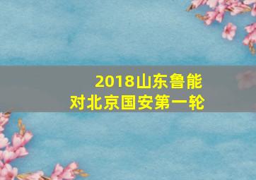 2018山东鲁能对北京国安第一轮