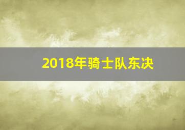 2018年骑士队东决