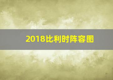 2018比利时阵容图