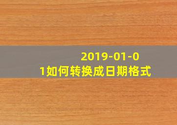 2019-01-01如何转换成日期格式