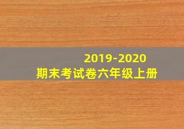 2019-2020期末考试卷六年级上册