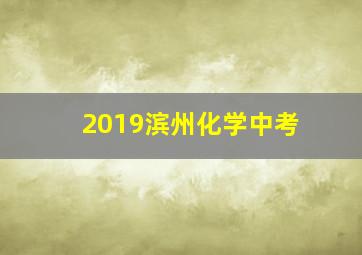 2019滨州化学中考