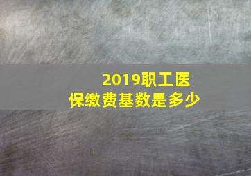 2019职工医保缴费基数是多少