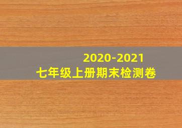 2020-2021七年级上册期末检测卷