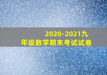 2020-2021九年级数学期末考试试卷