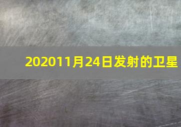 202011月24日发射的卫星