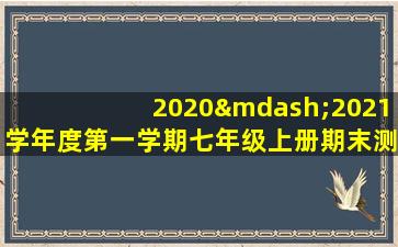 2020—2021学年度第一学期七年级上册期末测试卷